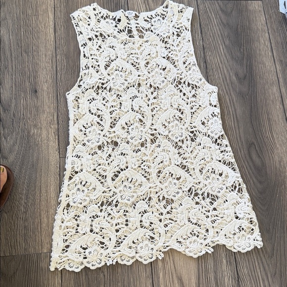 Wilfred Tops - Wilfred Cream Lace Detail Top